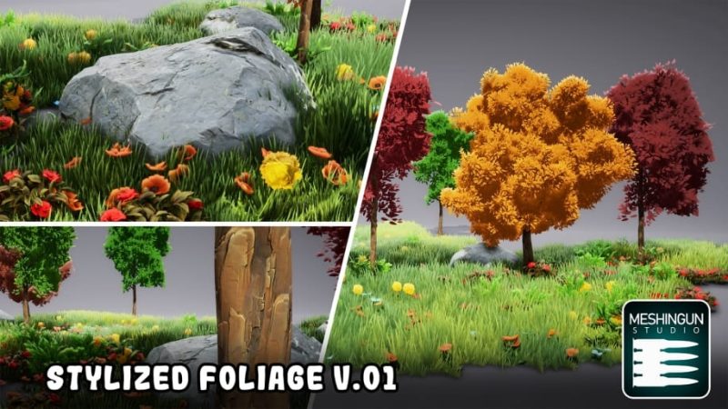 【UE资源】风格化植被包-Stylized Foliage Pack V.011Li-Digital Art Education1Li