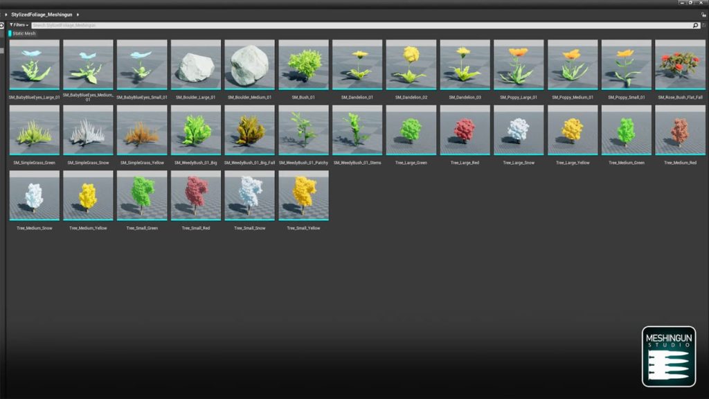 图片[1]1Li-Digital Art Education【UE资源】风格化植被包-Stylized Foliage Pack V.011Li-Digital Art Education1Li