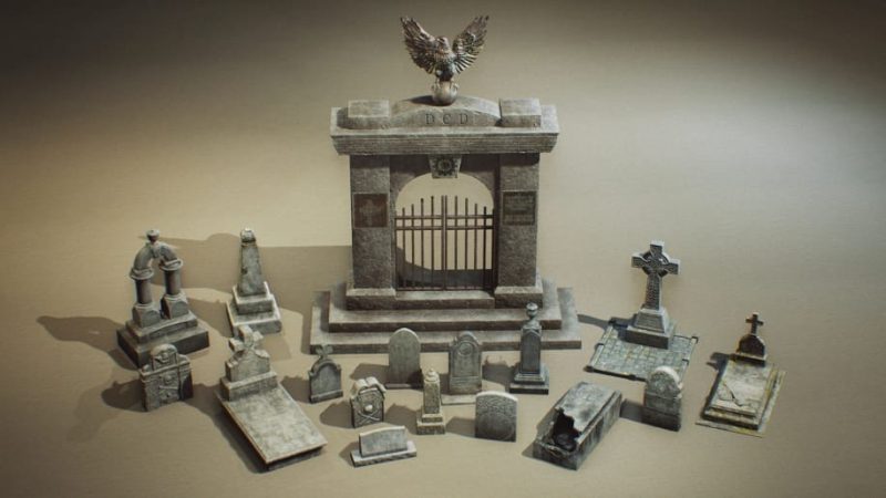 【UE资源】墓地资源包-Cemetery - VOL.11Li-Digital Art Education1Li