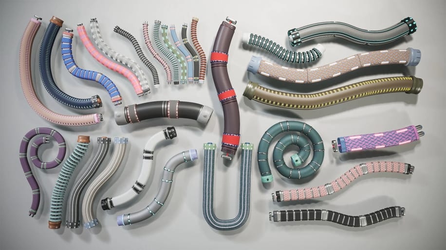 【UE资源】样条线科幻电缆-SciFi Spline Cables