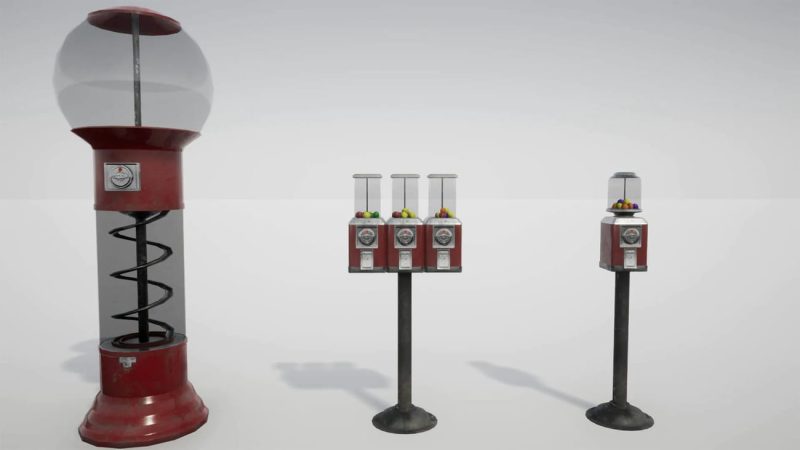 【UE资源】自动售货机+食品和饮料道具包-Vending Machine + Food & Drink - Prop Pack1Li-Digital Art Education1Li