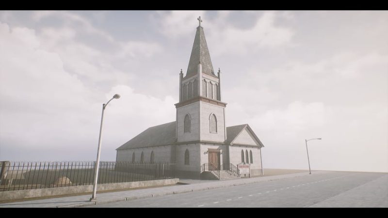 【UE资源】废弃的教堂建筑-Abandoned Church Building1Li-Digital Art Education1Li