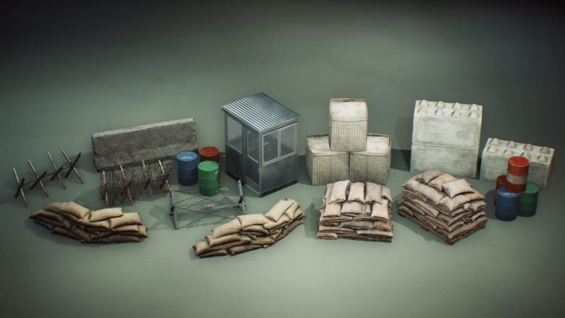 【UE资源】安全检查站军事物资-Military Supplies - VOL.3 - Security Checkpoint1Li-Digital Art Education1Li