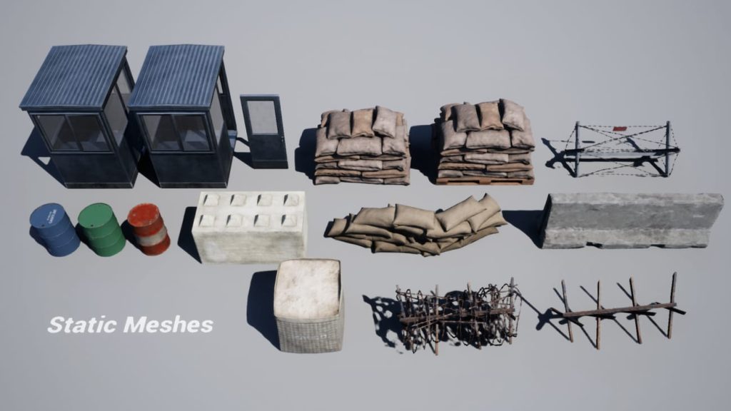 图片[1]1Li-Digital Art Education【UE资源】安全检查站军事物资-Military Supplies - VOL.3 - Security Checkpoint1Li-Digital Art Education1Li