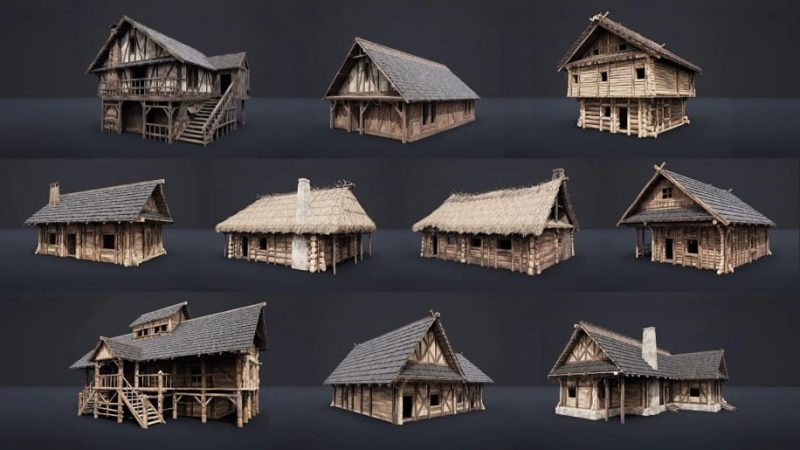 【UE资源】中世纪房屋-Enterable Medieval Houses and Cottages - v11Li-Digital Art Education1Li