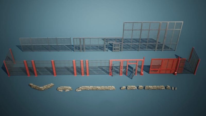 【UE资源】安全围栏和屏障-Industrial VOL.2 - Security Fences and Barriers1Li-Digital Art Education1Li