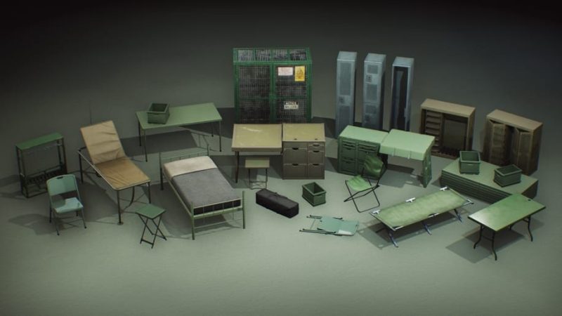 【UE资源】军事物资包-Military Supplies - VOL.4 - Furniture1Li-Digital Art Education1Li