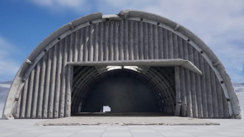 【UE资源】混凝土机库-Concrete hangar v.11Li-Digital Art Education1Li