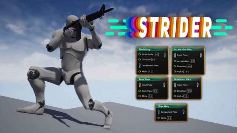 【UE资源】程序化动画扭曲插件-Strider - Animation Warping1Li-Digital Art Education1Li