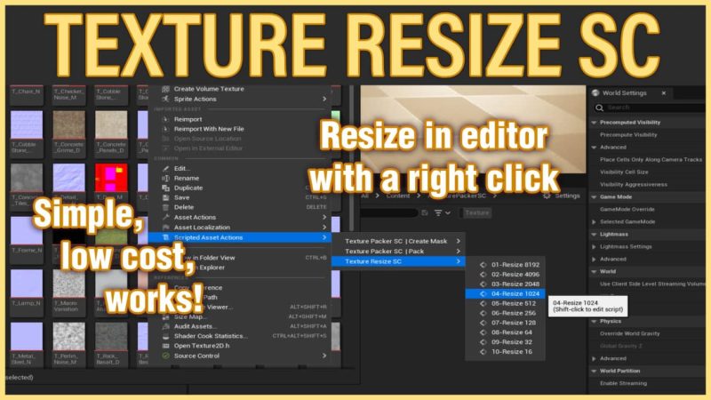 【UE资源】纹理尺寸调整插件-Texture Resize SC1Li-Digital Art Education1Li