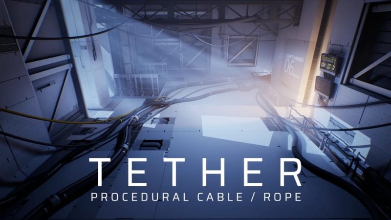 【UE资源】程序化电缆绳索-Tether-Procedural Cable/Rope1Li-Digital Art Education1Li