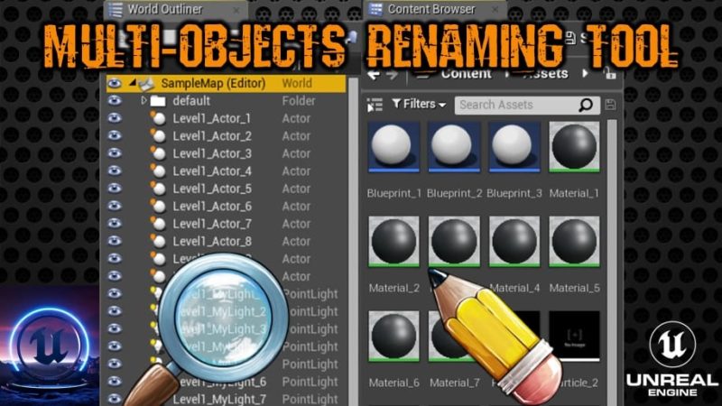 【UE资源】批量重命名工具-Multi Objects Renaming Tool1Li-Digital Art Education1Li