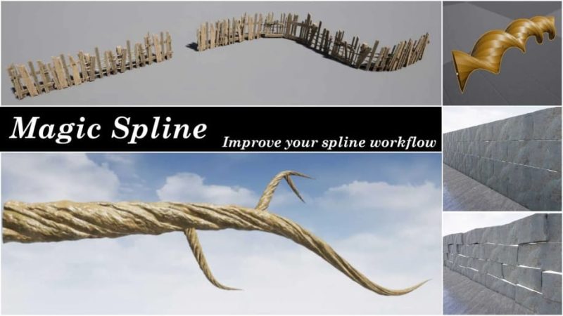 【UE资源】样条网格编辑器插件-Magic Spline Plugin1Li-Digital Art Education1Li