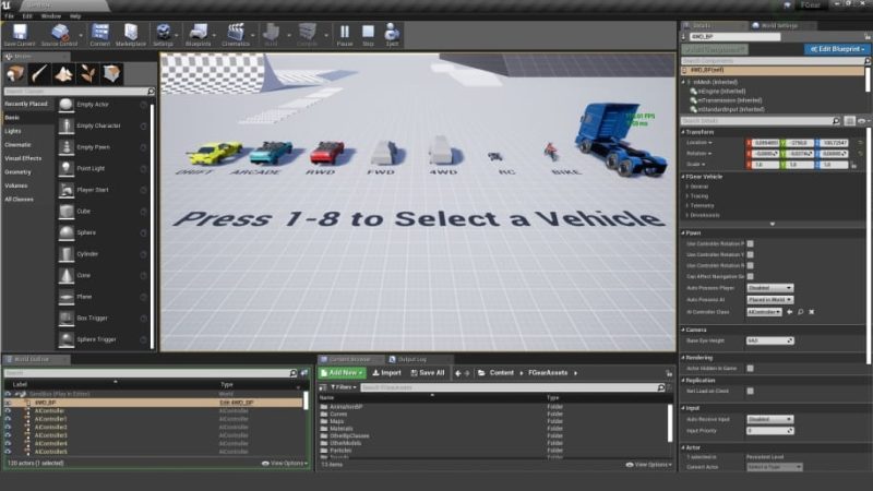 【UE资源】车辆物理系统-FGear Vehicle Physics1Li-Digital Art Education1Li