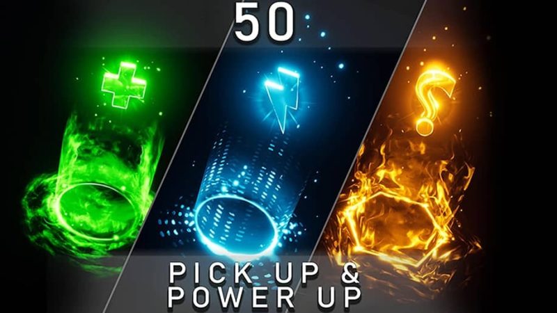 【UE资源】50个Niagara粒子合集-50 Unique Pick Ups and Power Ups VFX Pack1Li-Digital Art Education1Li