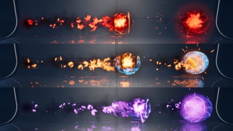 【UE资源】魔法弹药VFX视觉特效-Magic Projectiles Vol.21Li-Digital Art Education1Li