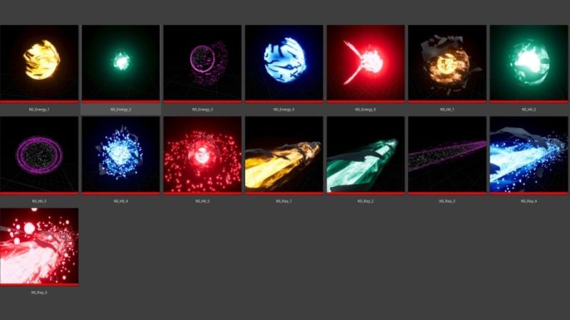 【UE资源】能源光线VFX射击效果-Niagara Ray VFX Pack (Energy, Ray, Hit Effects)1Li-Digital Art Education1Li