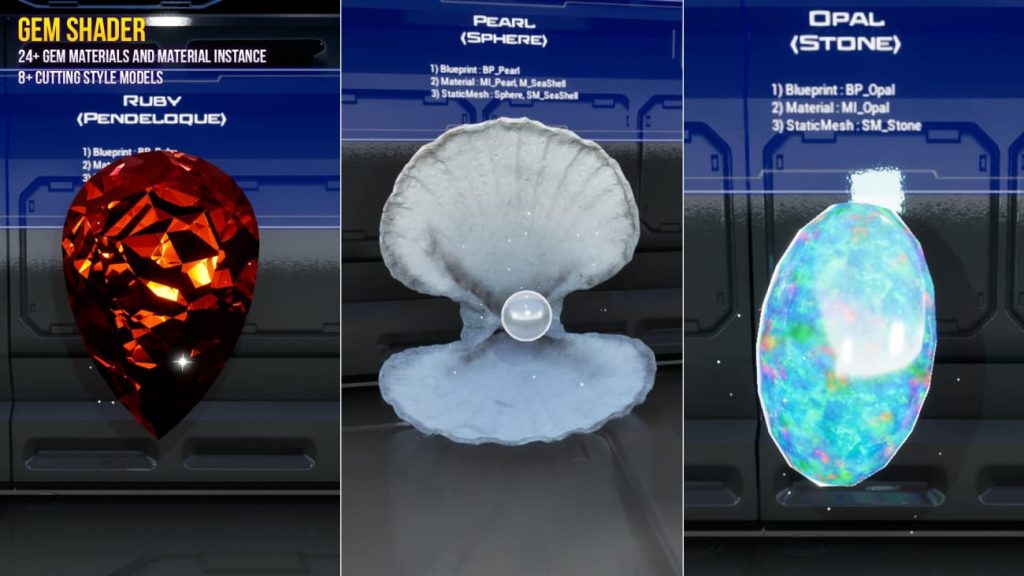 图片[2]1Li-Digital Art Education【UE资源】宝石着色器VFX-Gem(Jewelry) Shader VFX1Li-Digital Art Education1Li