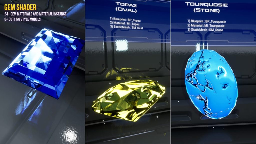 图片[4]1Li-Digital Art Education【UE资源】宝石着色器VFX-Gem(Jewelry) Shader VFX1Li-Digital Art Education1Li