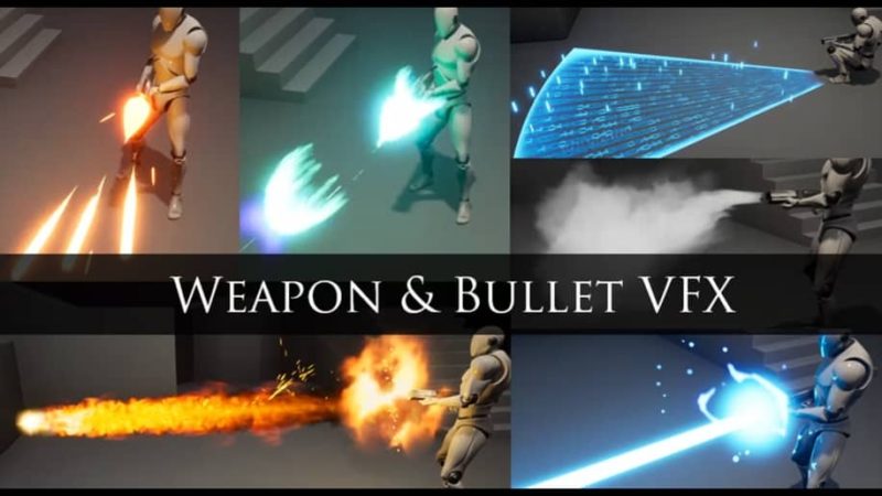 【UE资源】武器子弹VFX特效包-Weapon and Bullet Niagara VFX1Li-Digital Art Education1Li