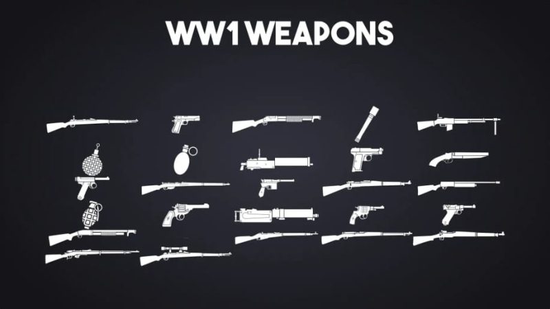 【UE资源】2D武器图标-Weapon Icons - (WW1, WW2, Modern) Handcrafted - 2K1Li-Digital Art Education1Li