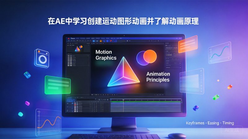 在AE中学习创建运动图形动画并了解动画原理1Li-Digital Art Education1Li