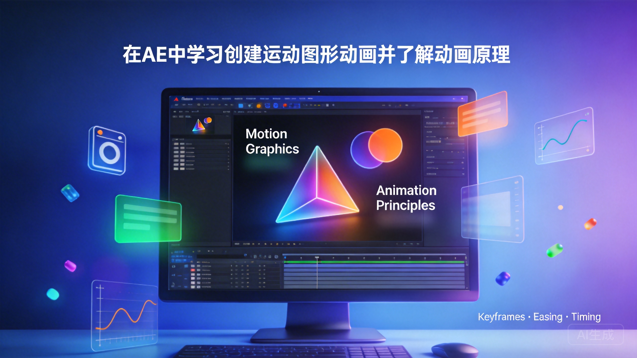 在AE中学习创建运动图形动画并了解动画原理