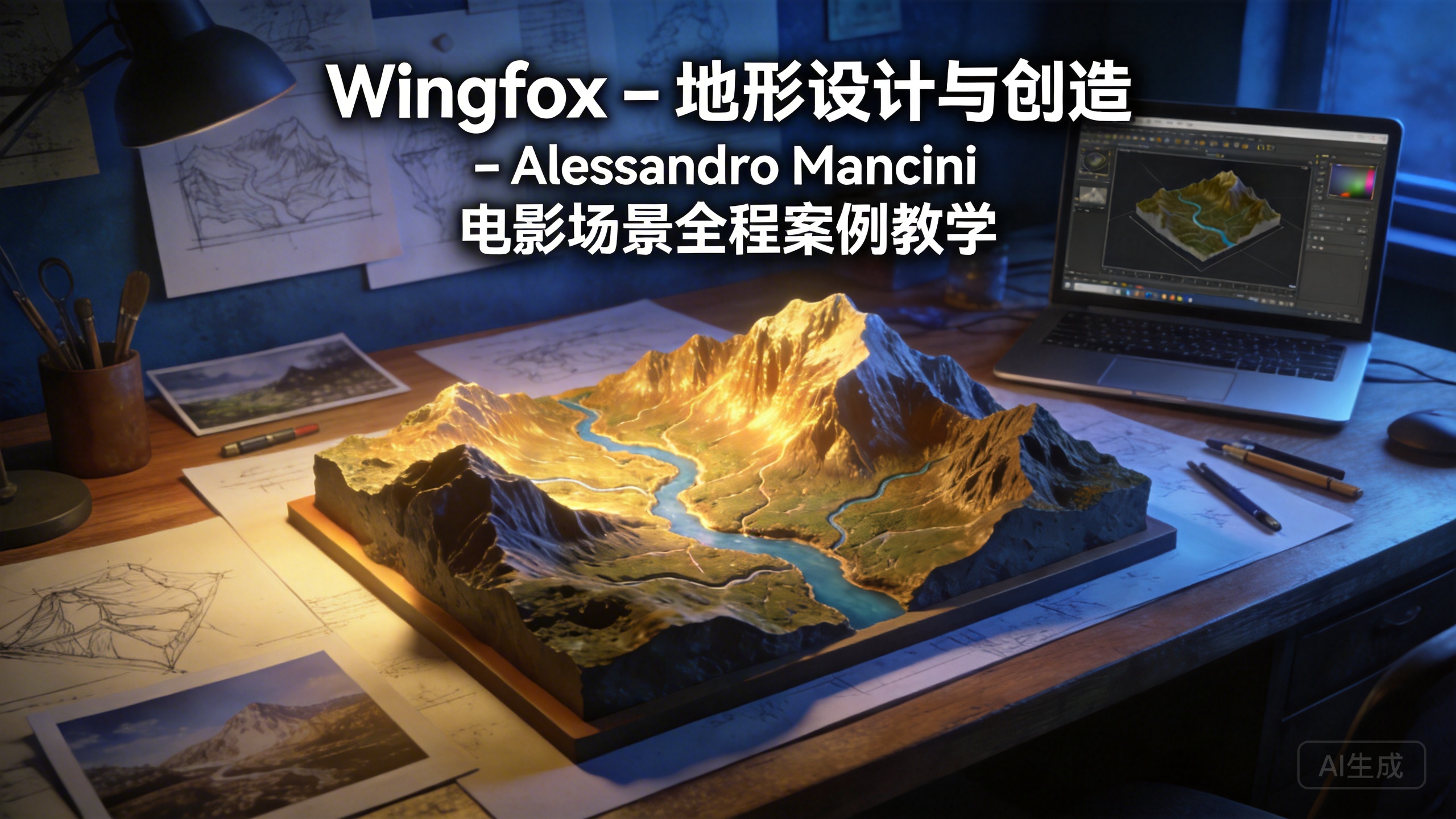 Wingfox – 地形设计与创造 – Alessandro Mancini 电影场景全程案例教学