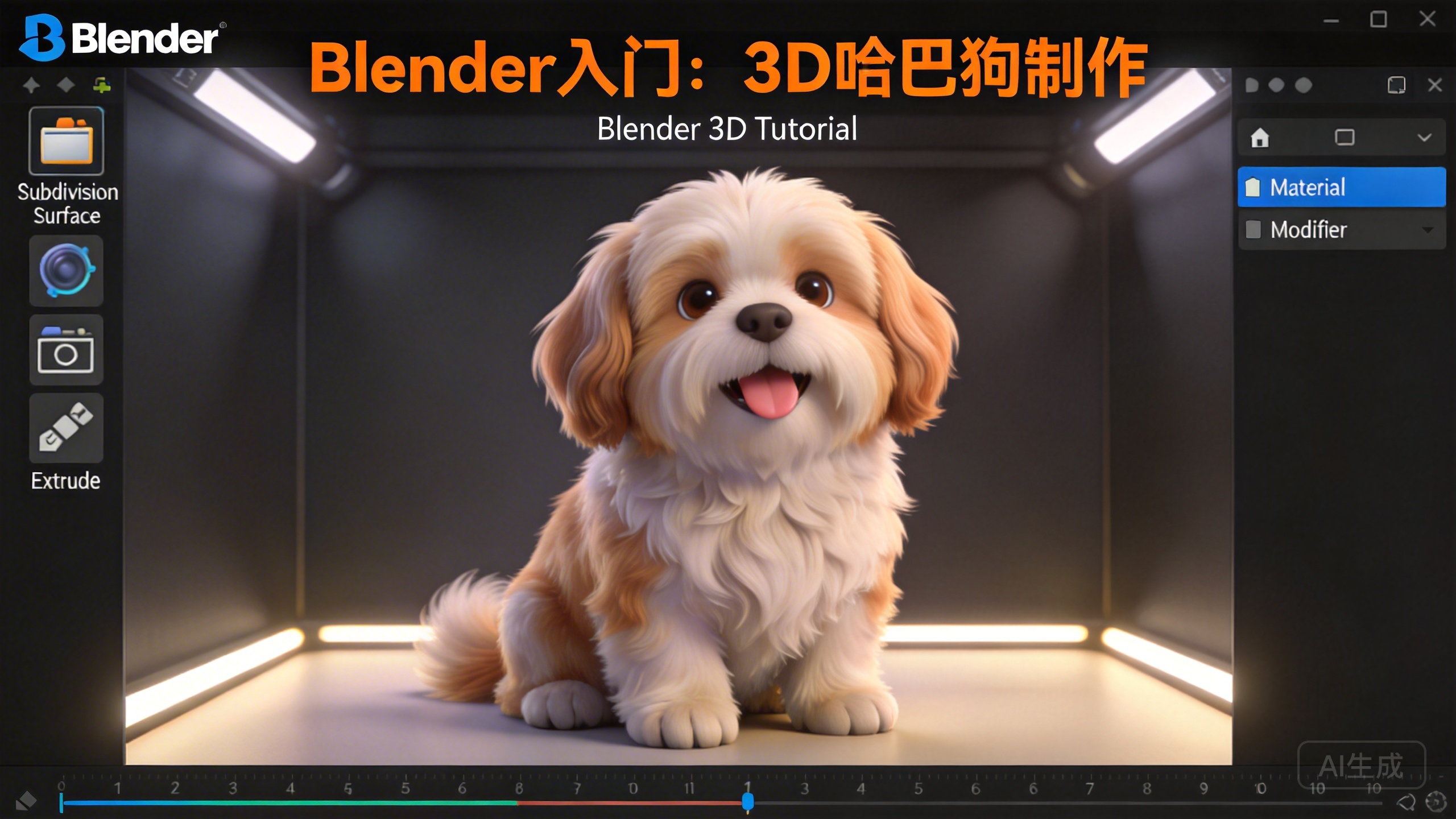 Blender入门：3D哈巴狗制作