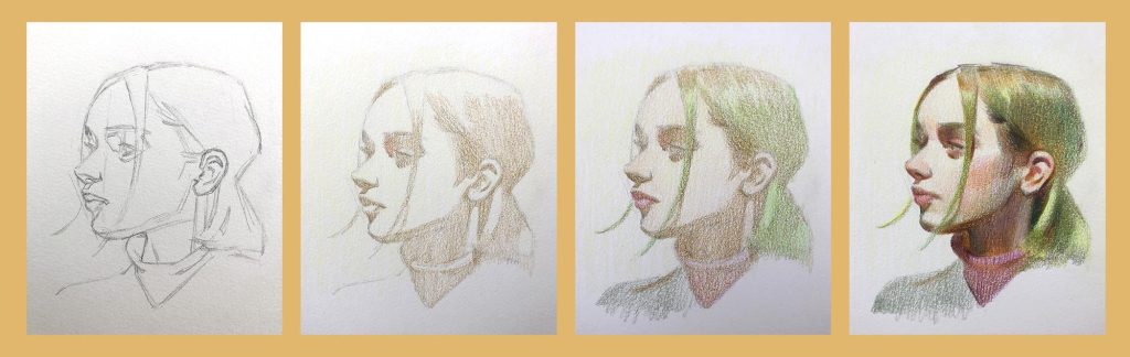 图片[2]1Li-Digital Art EducationSkillshare -使用彩色铅笔创建生动肖像的步骤1Li-Digital Art Education1Li