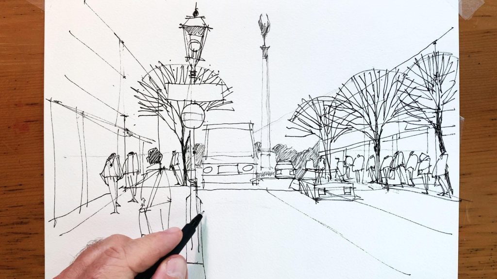 图片[2]1Li-Digital Art EducationSkillshare - 将城市场景带入生活：绘制汽车、树木和家具1Li-Digital Art Education1Li