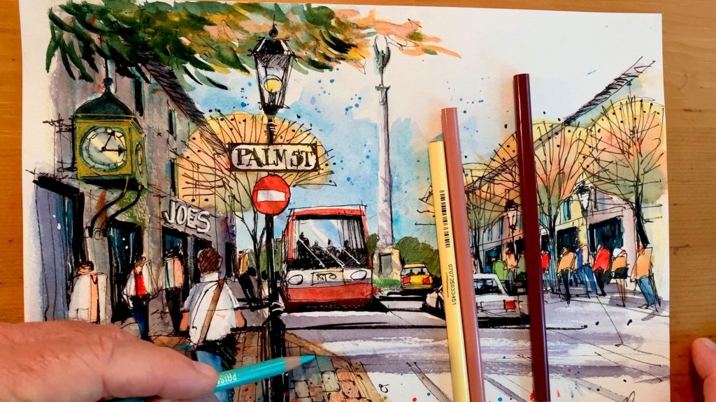 图片[3]1Li-Digital Art EducationSkillshare - 将城市场景带入生活：绘制汽车、树木和家具1Li-Digital Art Education1Li