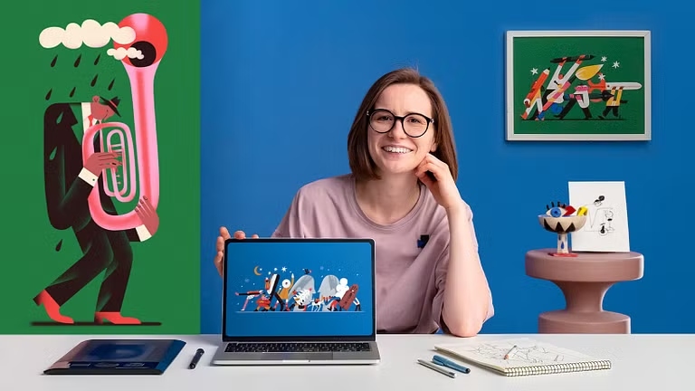 Domestika - 富有表现力的插画角色探索(PS+AI)1Li-Digital Art Education1Li