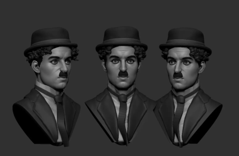 Libel - 用ZBrush制作卓别林肖像1Li-Digital Art Education1Li