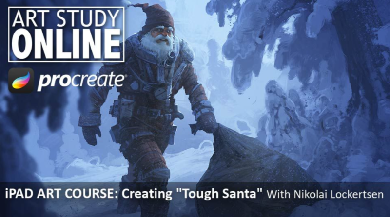 Art Study Online - iPad速写：概念艺术-《坚强的圣诞老人》1Li-Digital Art Education1Li