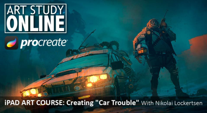Art Study Online - iPad速写：概念艺术-《废墟汽车》1Li-Digital Art Education1Li