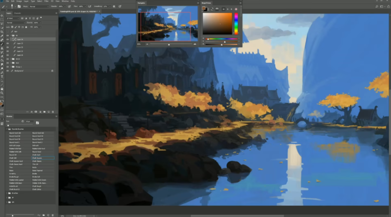 【知识讲座】Andreas Rocha – 绘画幻想风景和创作过程1Li-Digital Art Education1Li