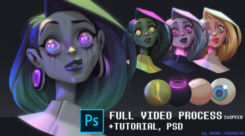 【欣赏视频】Artstation - 如何使用Photoshop工具渲染角色1Li-Digital Art Education1Li