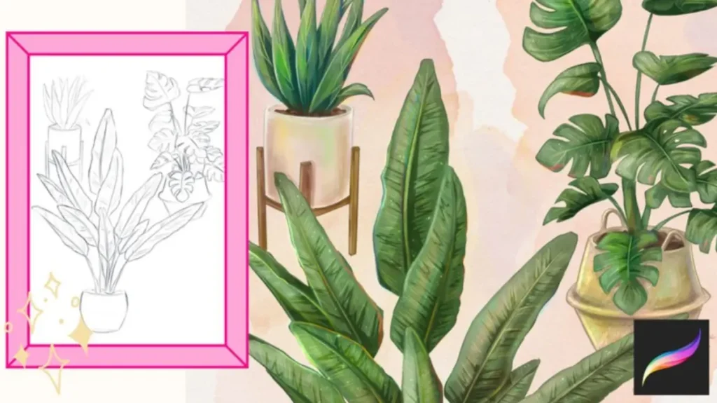 Udemy – Procreate制室内植物绘画1Li-Digital Art Education1Li