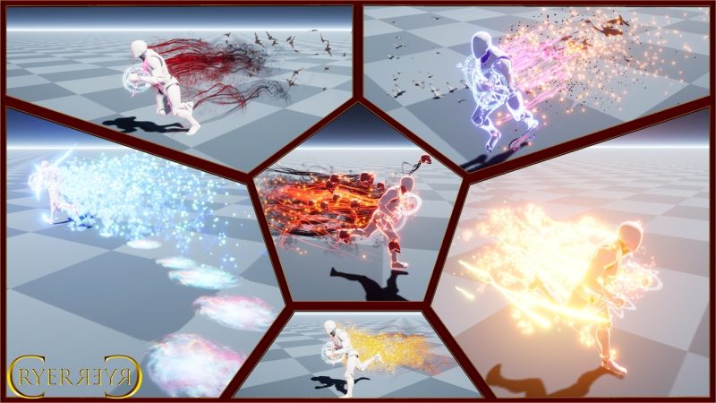 【UE资源】高质量Niagara拖尾特效-Niagara Dash Effects1Li-Digital Art Education1Li