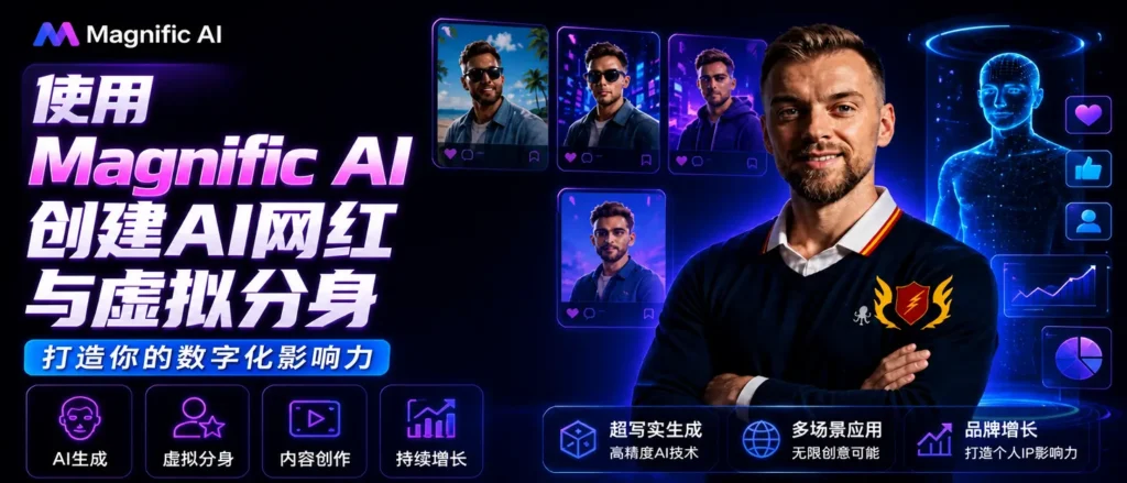 使用Magnific AI创建AI网红与虚拟分身1Li-Digital Art Education1Li